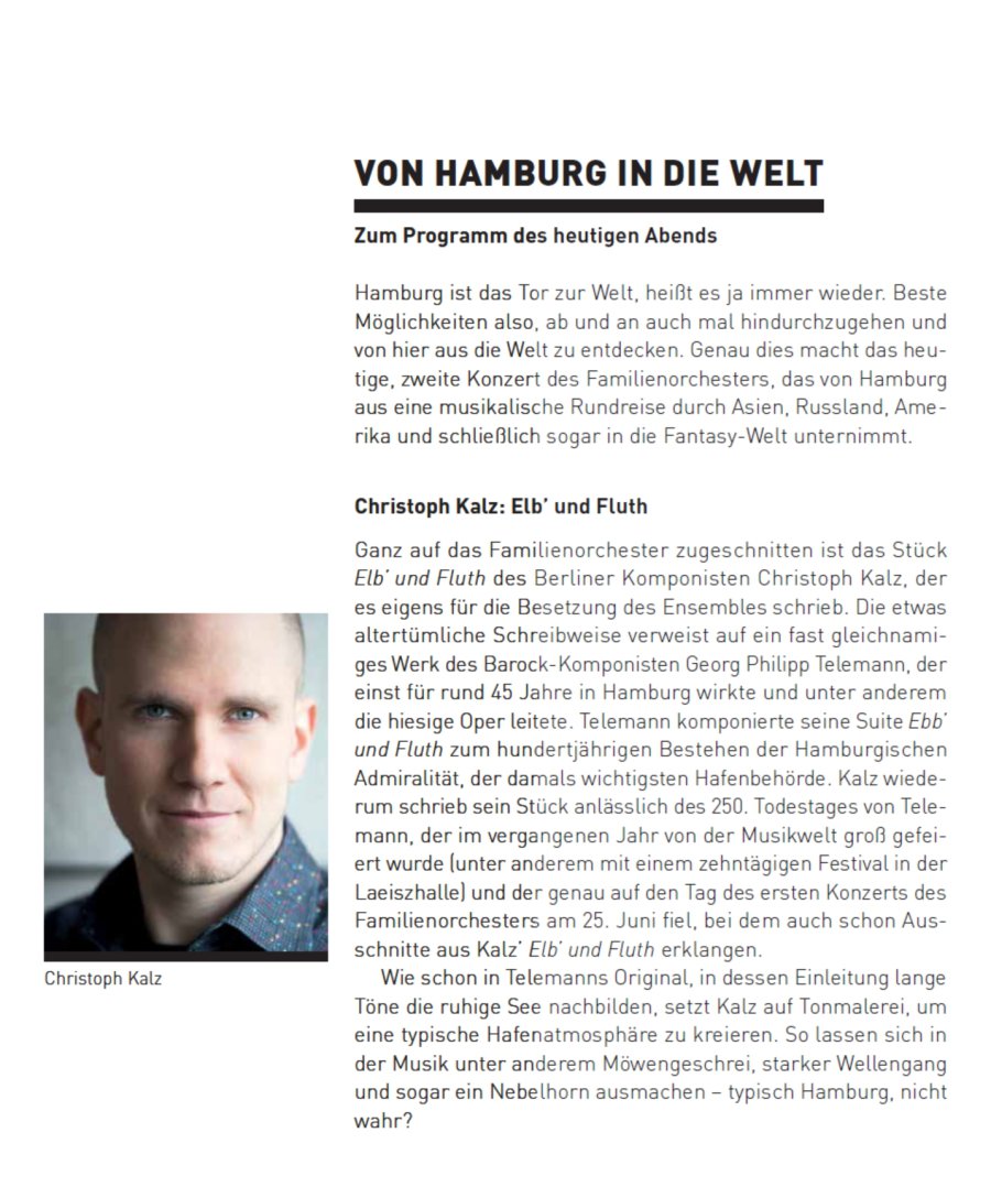 Programmheft Elbphilharmonie vom 27.01.2018