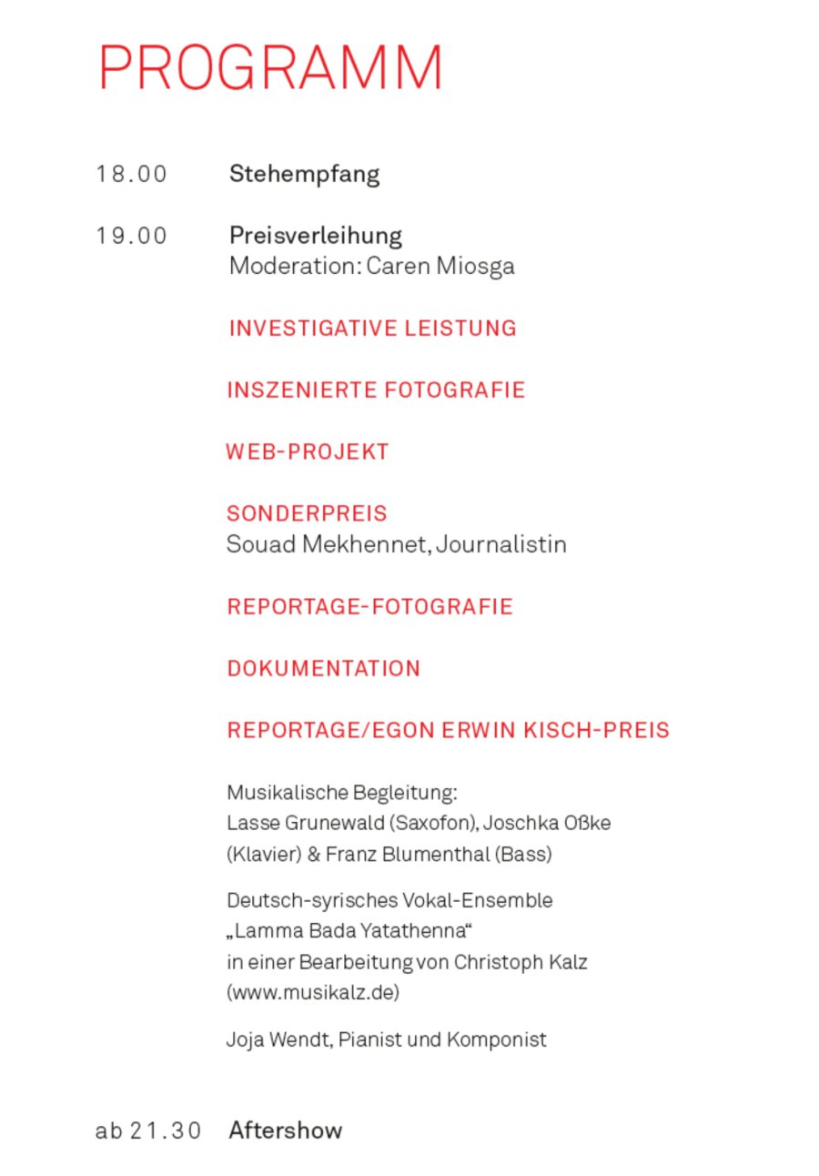 Nannenpreis Programm